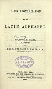 Tapa de Latin pronunciation and the Latin alphabet