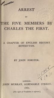 Tapa de Arrest of the five members by Charles the First