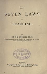 Tapa de The seven laws of teaching