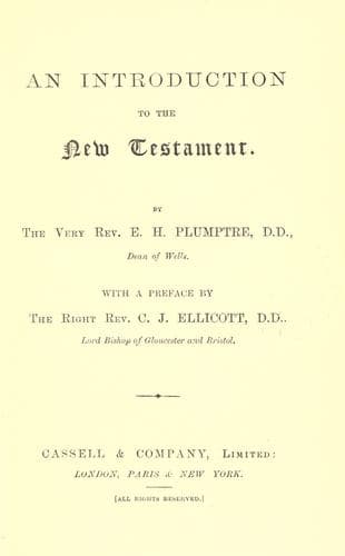 Tapa de An introduction to the New Testament
