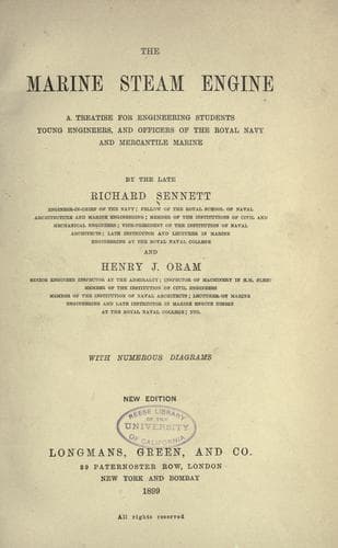 Tapa de The marine steam engine