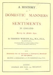 Tapa de A history of domestic manners and sentiments in England during the middle ages
