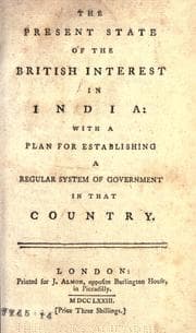 Tapa de The present state of the British interest in India