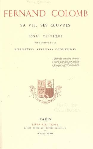 Tapa de Fernand Colomb
