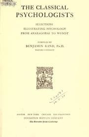 Tapa de The classical psychologists