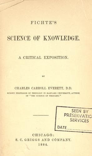 Tapa de Fichte's science of knowledge