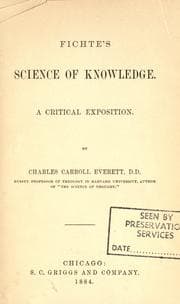 Tapa de Fichte's science of knowledge