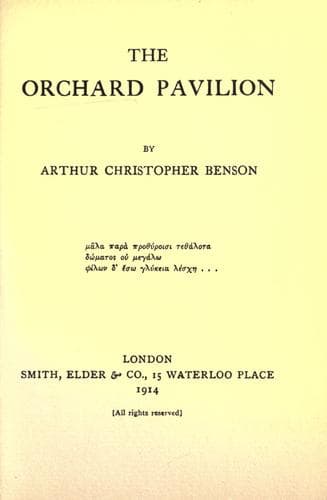 Tapa de The orchard pavilion
