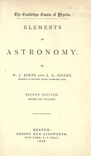 Tapa de Elements of astronomy