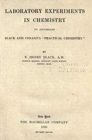 Tapa de Laboratory experiments in chemistry to accompany Black and Conant's "Practical chemistry"