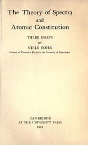 Tapa de The theory of spectra and atomic constitution