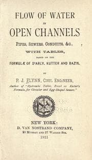 Tapa de Flow of water in open channels, pipes, sewers, conduits, &c