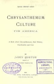 Tapa de Chrysanthemum culture for America