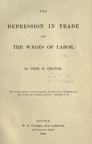 Tapa de The depression in trade and the wages of labor