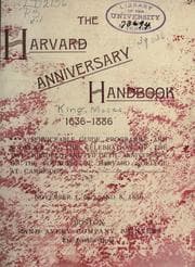Tapa de The Harvard anniversary handbook, 1636-1886