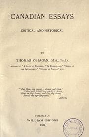 Tapa de Canadian essays, critical and historical