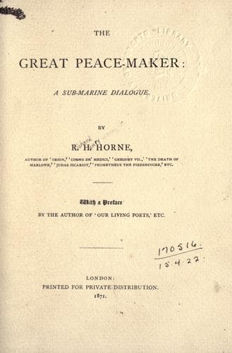 Tapa de The great peace-maker
