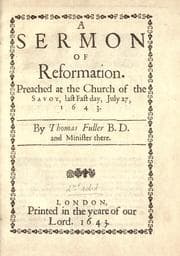 Tapa de A sermon of reformation