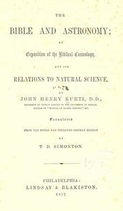 Tapa de The Bible and astronomy