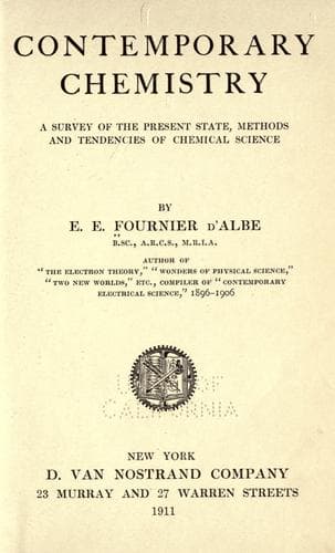 Tapa de Contemporary chemistry