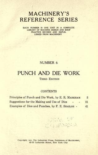 Tapa de Punch and die work