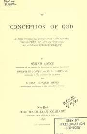 Tapa de The Conception Of God