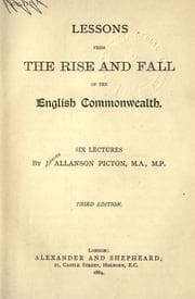 Tapa de Lessons from the rise and fall of the English Commonwealth