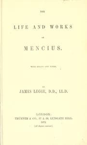 Tapa de The life and works of Mencius