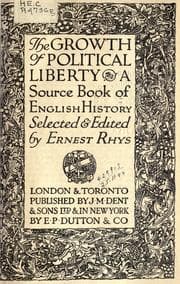 Tapa de The growth of political liberty
