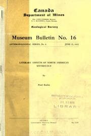 Tapa de Literary aspects of North American mythology