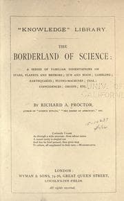 Tapa de The borderland of science
