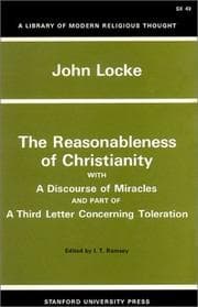 Tapa de The Reasonableness of Christianity, and A Discourse of Miracles (Library of Modern Religious Thought)