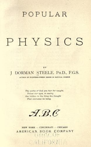 Tapa de Popular physics