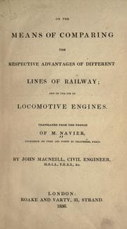 Tapa de On the means of comparing the respective advantages of different lines of railway and on the use of locomotive engines