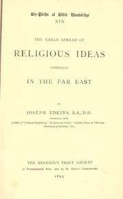 Tapa de The early spread of religious ideas