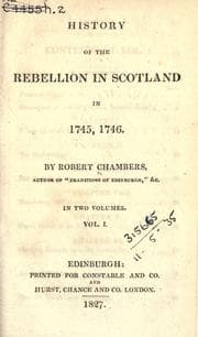Tapa de History of the rebellion in Scotland in 1745, 1746