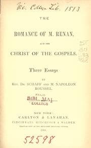 Tapa de The Romance Of M. Renan And The Christ Of The Gospels