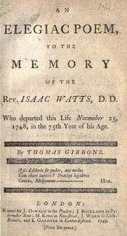 Tapa de An elegiac poem to the memory of the Rev. Isaac Watts