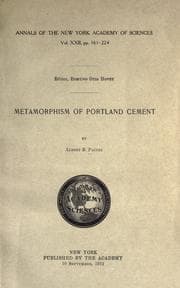 Tapa de ... Metamorphism of Portland cement