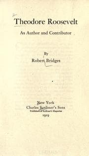 Tapa de Theodore Roosevelt as author and contributor