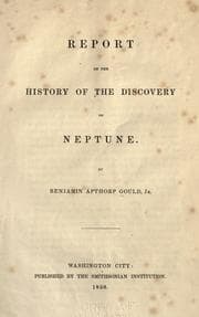 Tapa de Report on the history of the discovery of Neptune