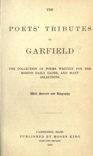Tapa de The poets' tributes to Garfield