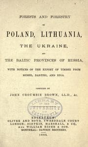 Tapa de Forests and forestry in Poland, Lithuania, the Ukraine, and the Baltic provinces of Russia