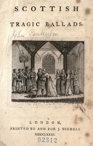 Tapa de Scottish tragic ballads
