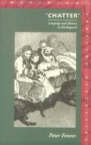 Tapa de ""Chatter"": Language and History in Kierkegaard (Meridian: Crossing Aesthetics)