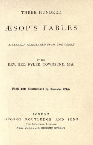 Tapa de Three hundred Aesop's fables.