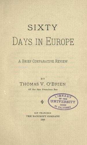 Tapa de Sixty days in Europe