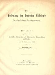 Tapa de Die Bedeutung der deutschen Philologie für das Leben der Gegenwart
