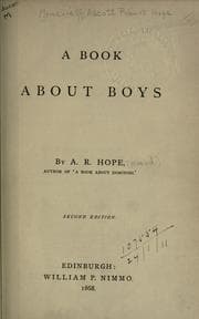 Tapa de A book about boys