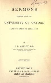 Tapa de Sermons preached before the University of Oxford